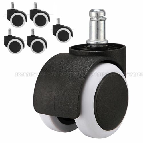 Office Chair Caster Wheels Rubber Wheels For Hardwood Floor Replacement Set Of 5